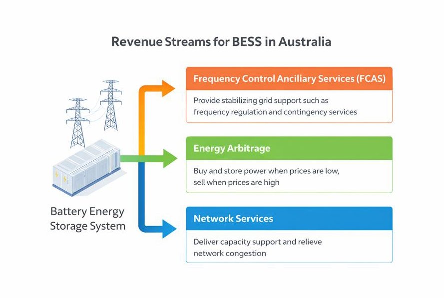 FCAS and BESS revenue streams in Australia